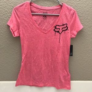 Pink Fox V neck